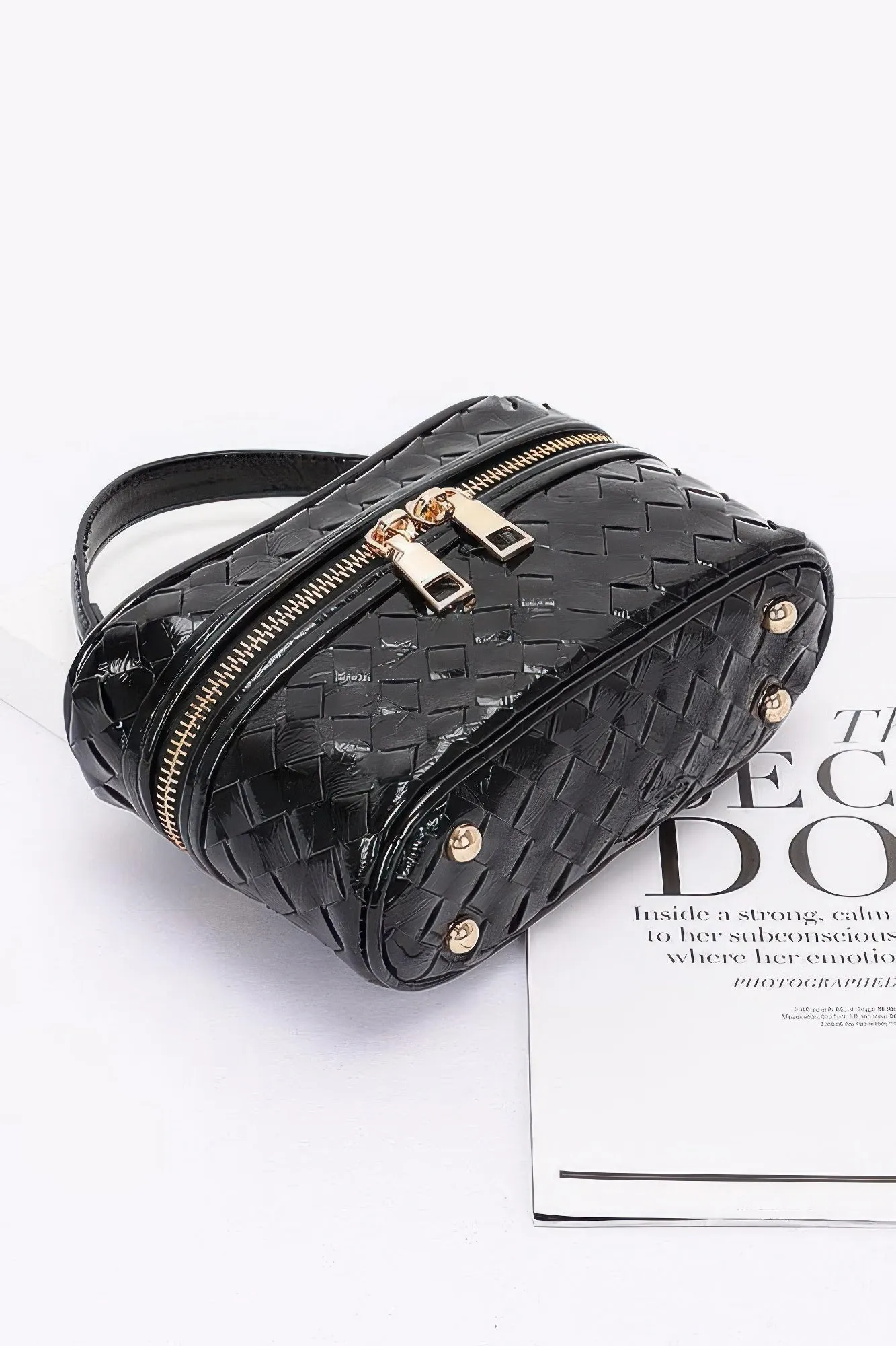 Metallic Braided Vanity Bag