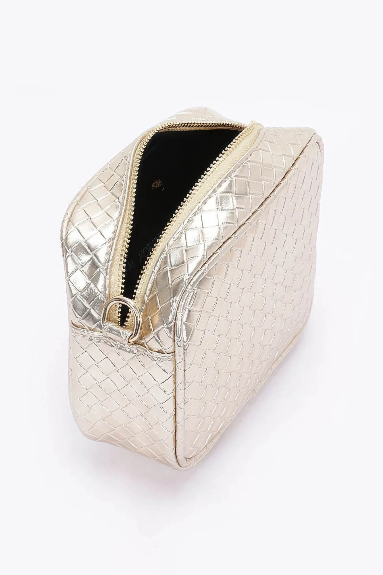 Metallic Embossed Vegan Leather Crossbody