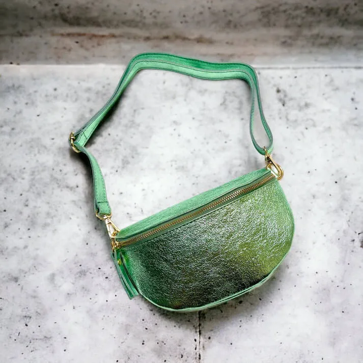 Metallic Neon Green Fanny Pack