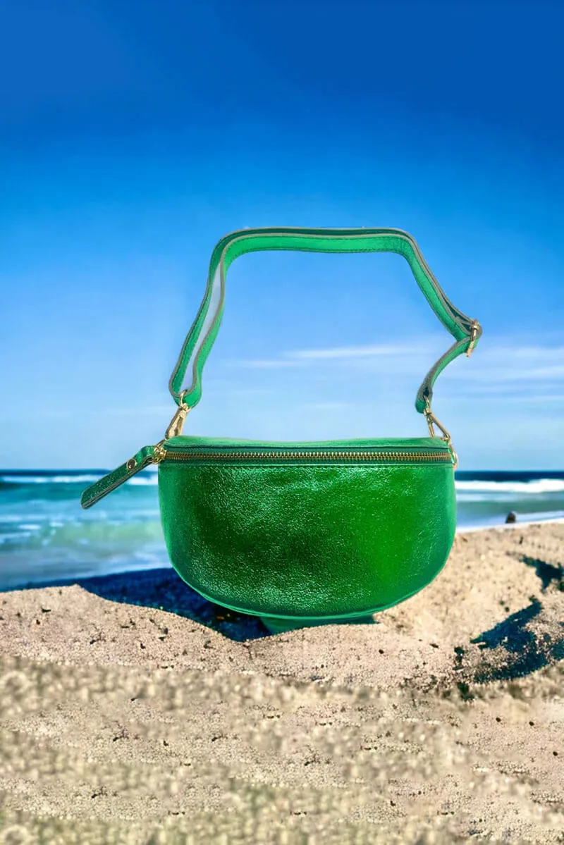 Metallic Neon Green Fanny Pack