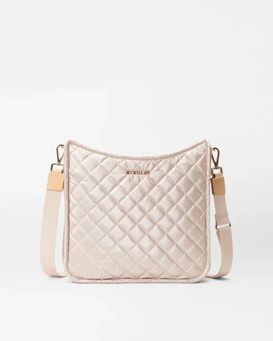 Metro Box Crossbody | Pale Rose Gold Metallic