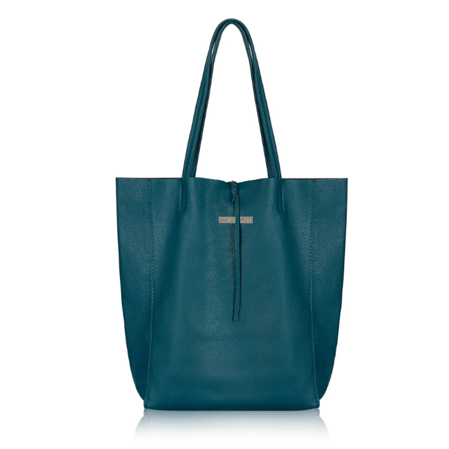 Milan - Soft Leather Tote Bag in Teal