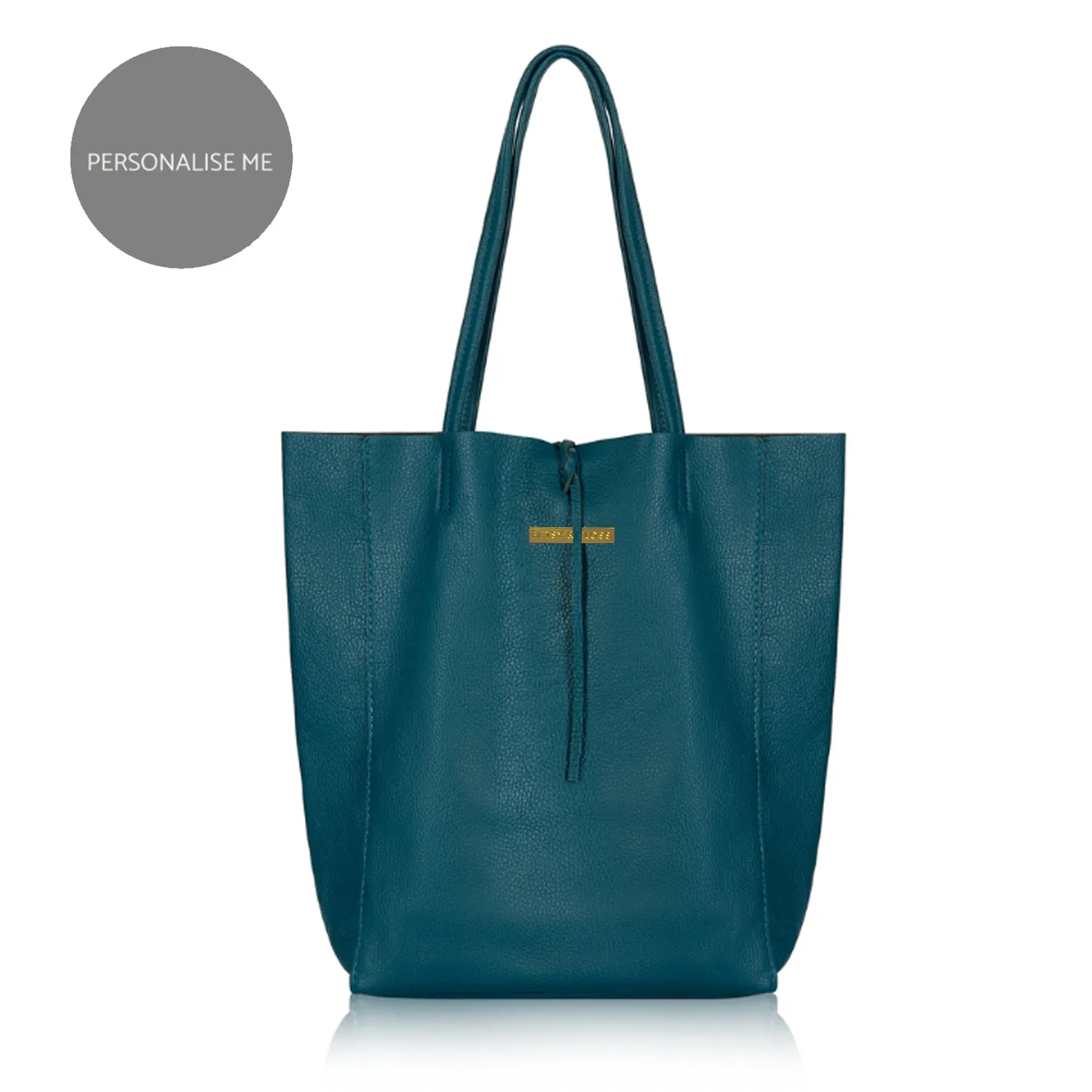 Milan - Soft Leather Tote Bag in Teal