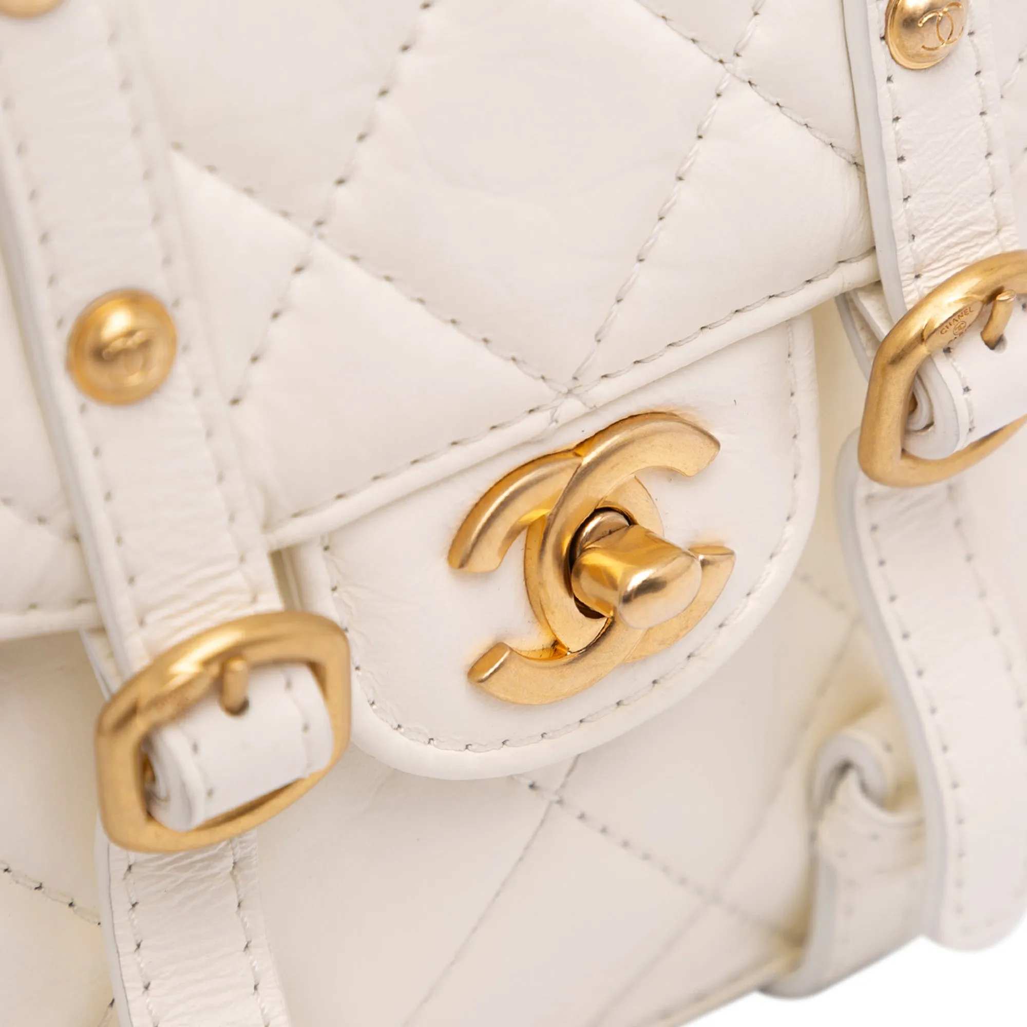 Mini Aged Calfskin City School Flap