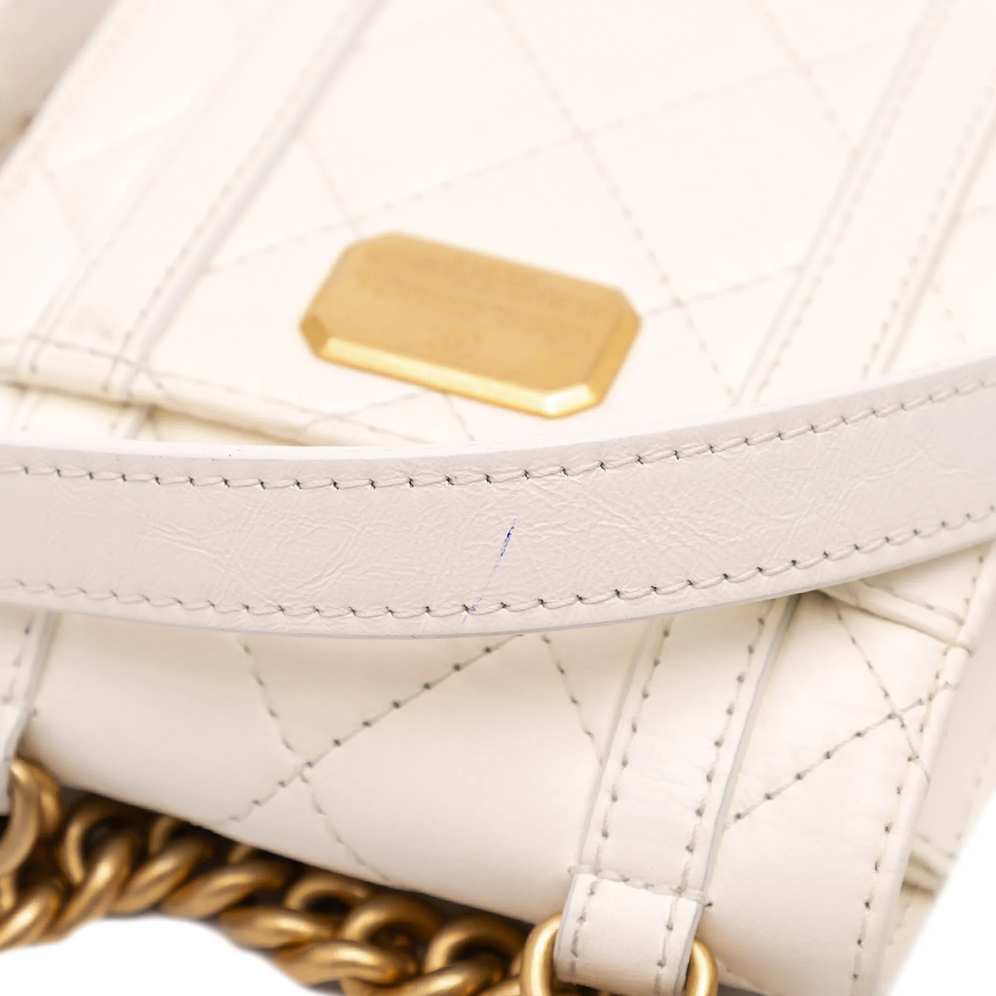 Mini Aged Calfskin City School Flap