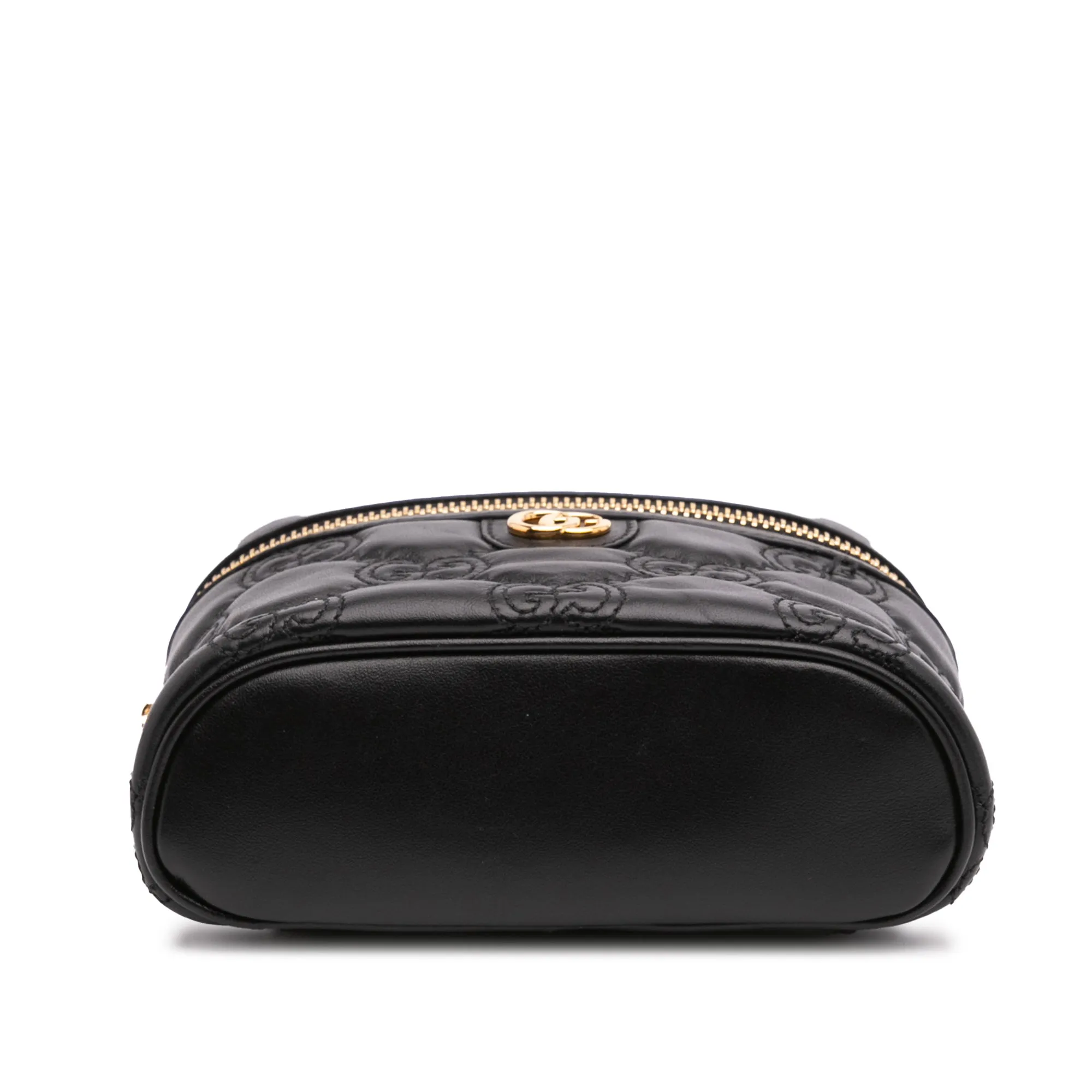 Mini GG Marmont Matelasse Leather Top Handle Vanity Chain Bag