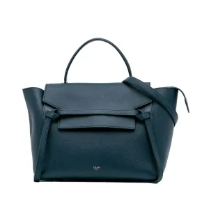 Mini Grained Calfskin Belt Satchel