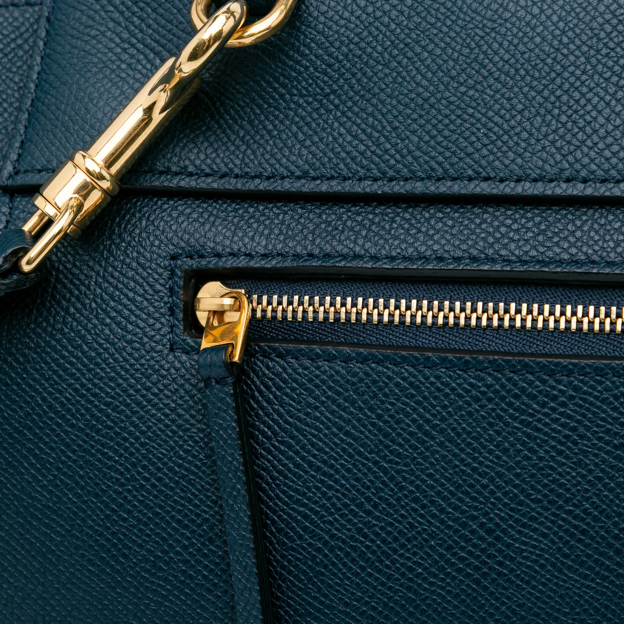 Mini Grained Calfskin Belt Satchel