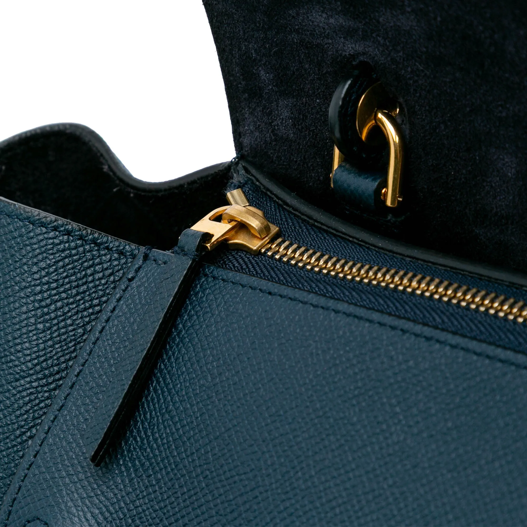 Mini Grained Calfskin Belt Satchel