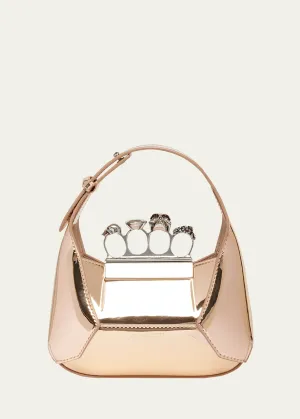 Mini Jewel Skull Metallic Top-Handle Bag