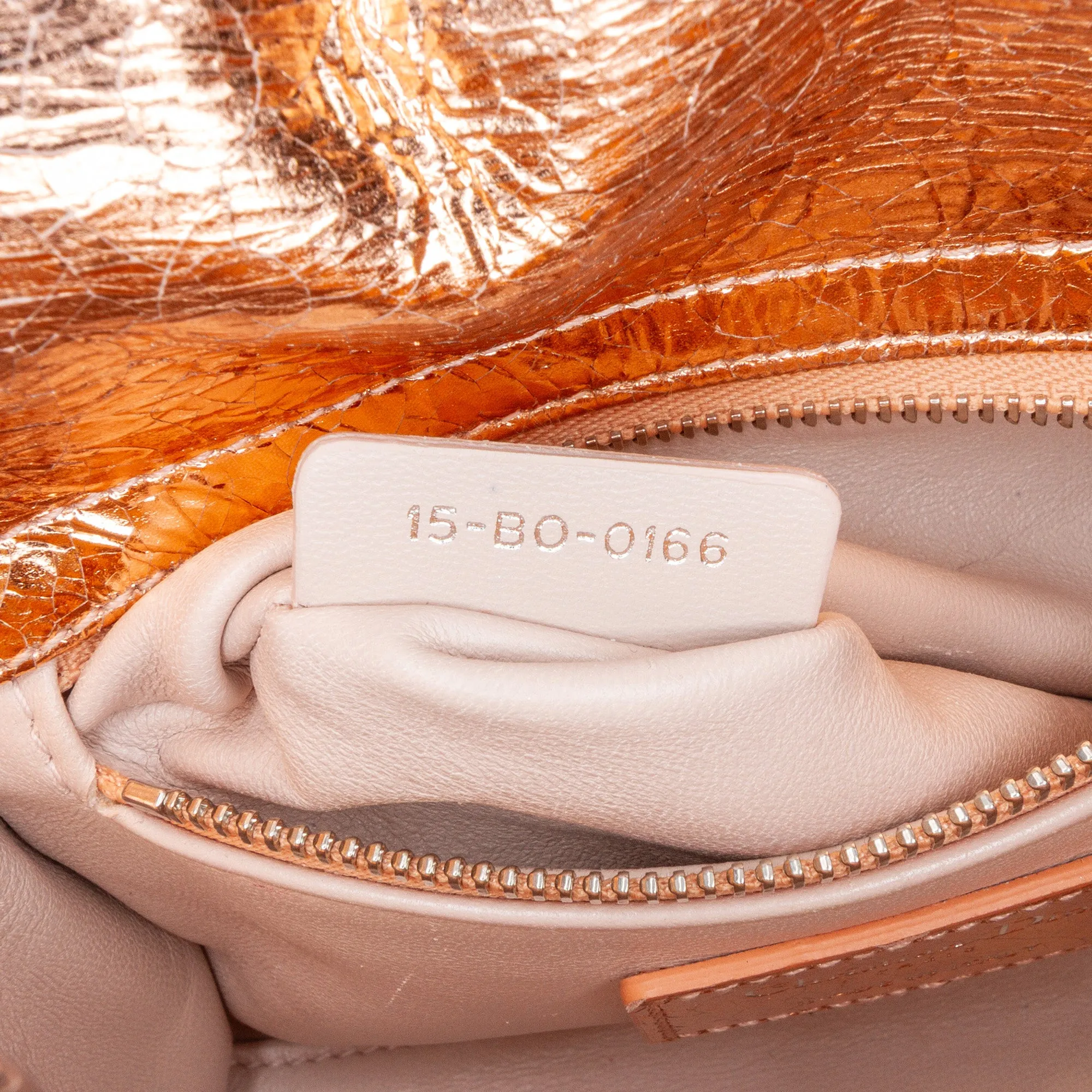 Mini Metallic Calfskin Cannage Lady Dior