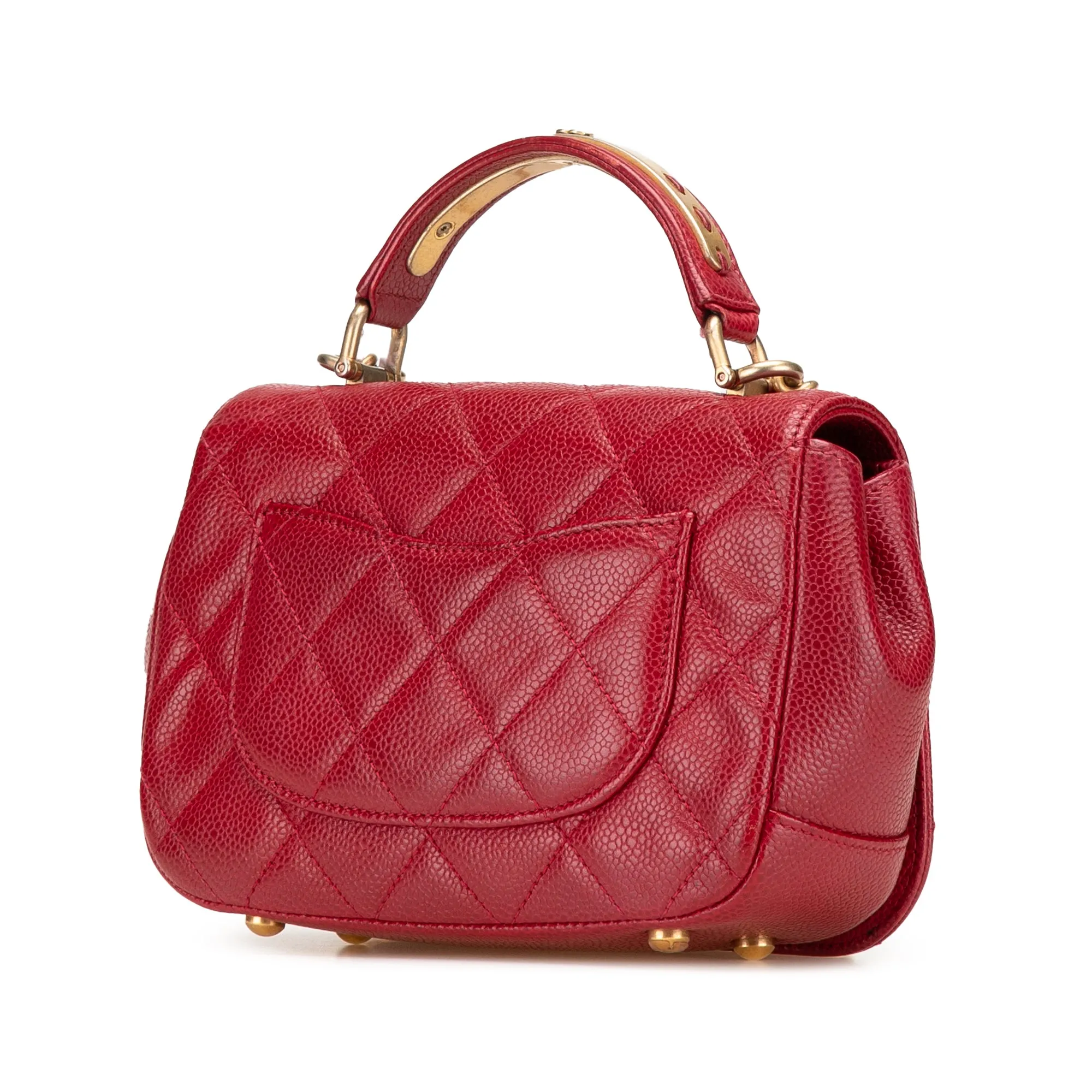 Mini Quilted Caviar Carry Around Flap