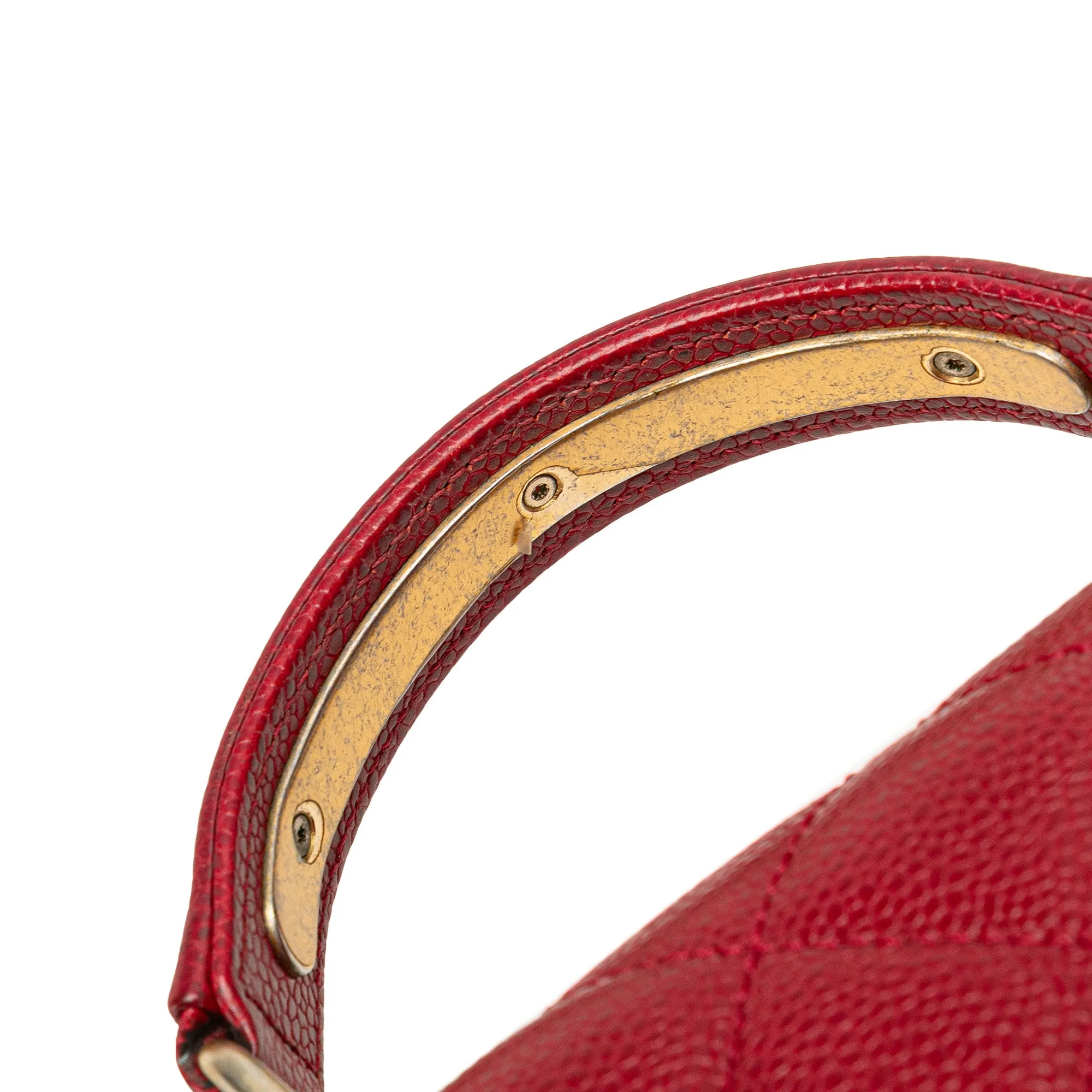 Mini Quilted Caviar Carry Around Flap