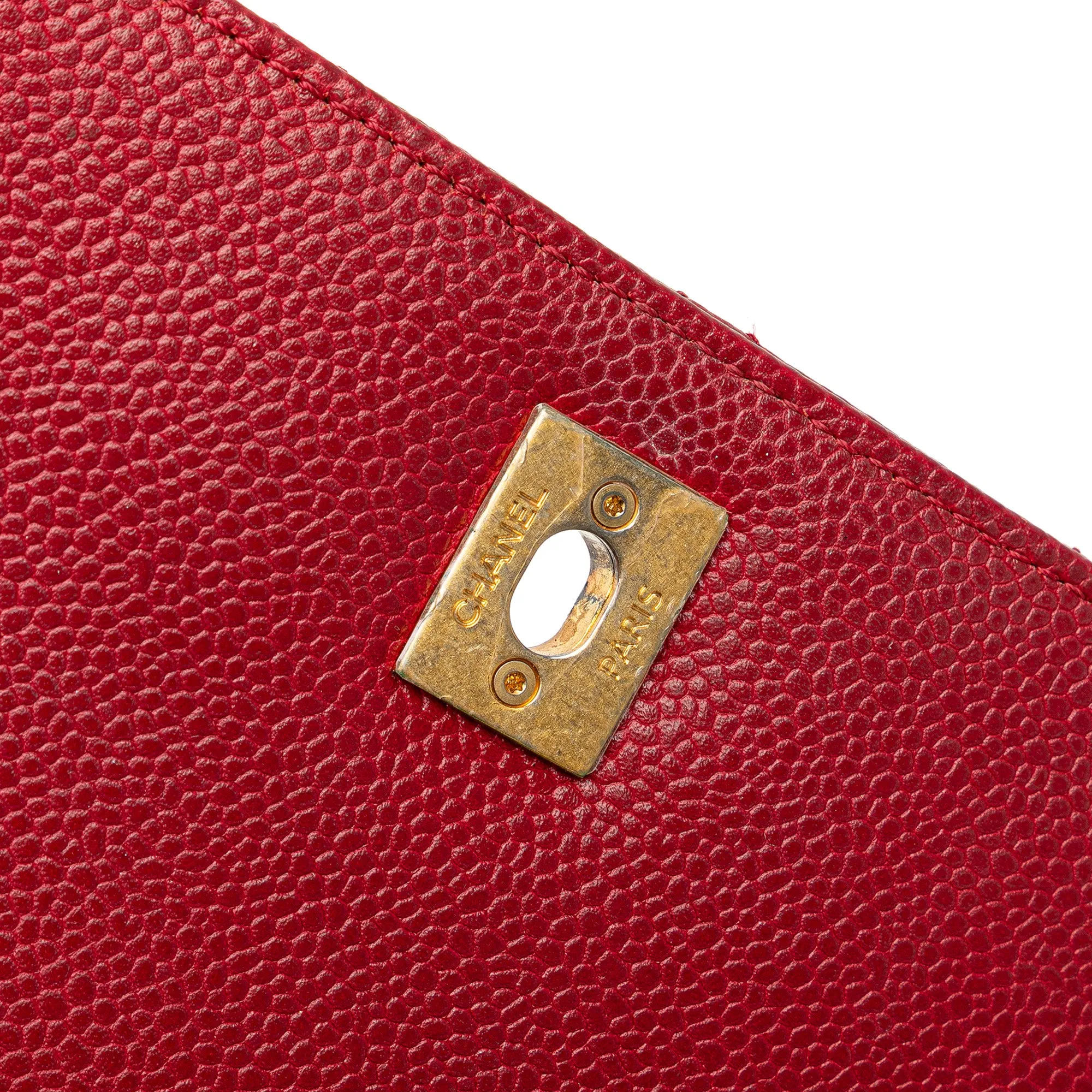 Mini Quilted Caviar Carry Around Flap