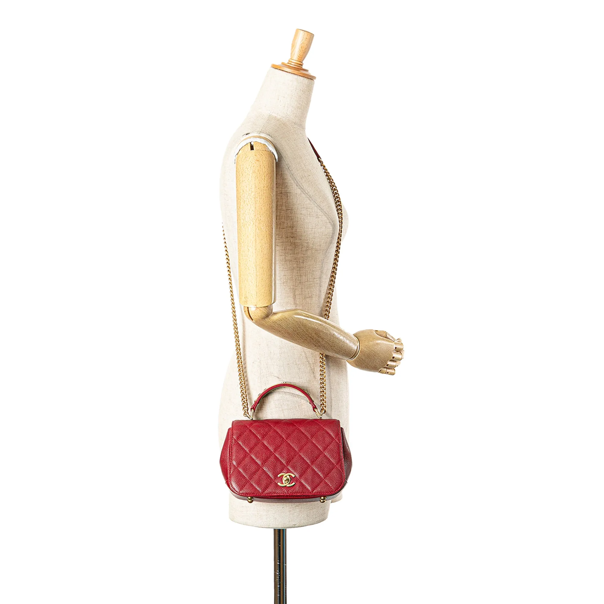 Mini Quilted Caviar Carry Around Flap