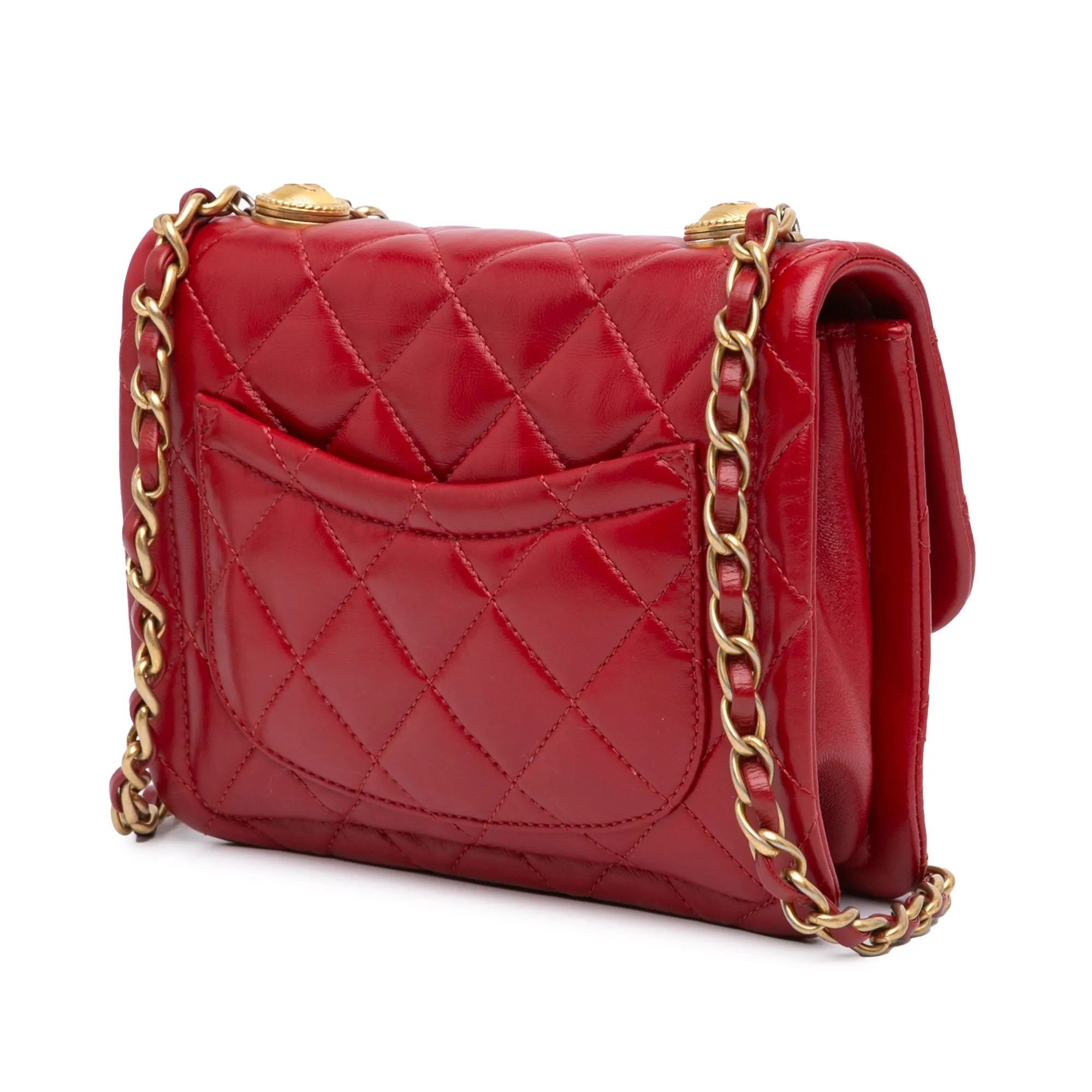 Mini Quilted Lambskin Soft Square Flap