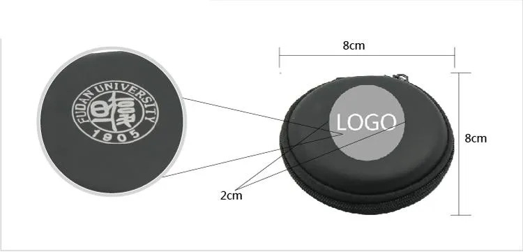 Mini Round Zippered Hard Shell Case