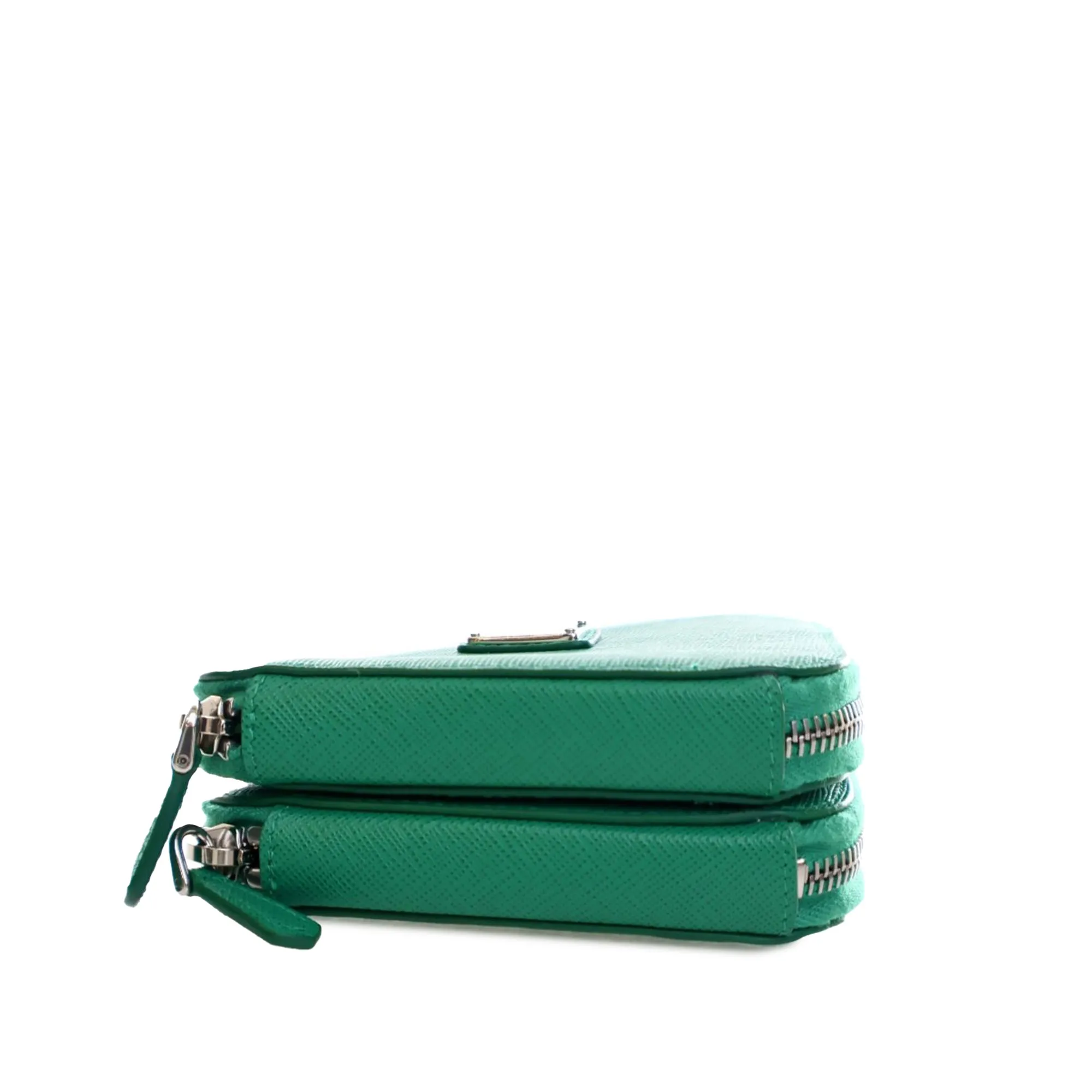 Mini Saffiano Lux Double Triangle Satchel