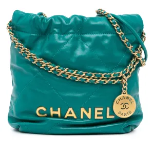 Mini Shiny Calfskin 22 Handbag