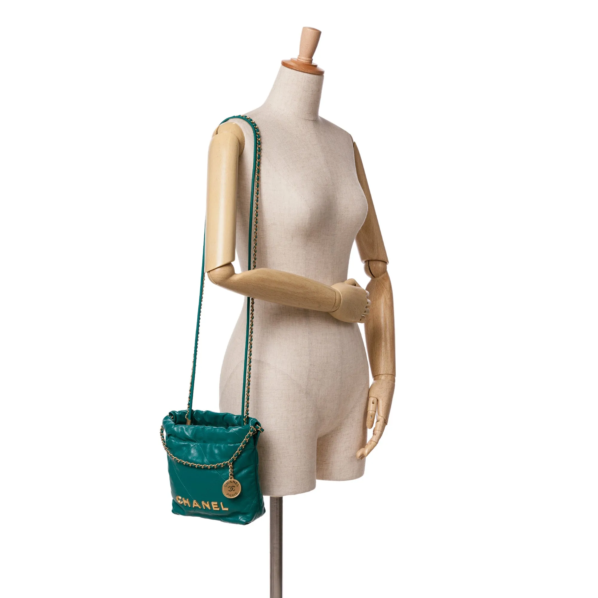 Mini Shiny Calfskin 22 Handbag