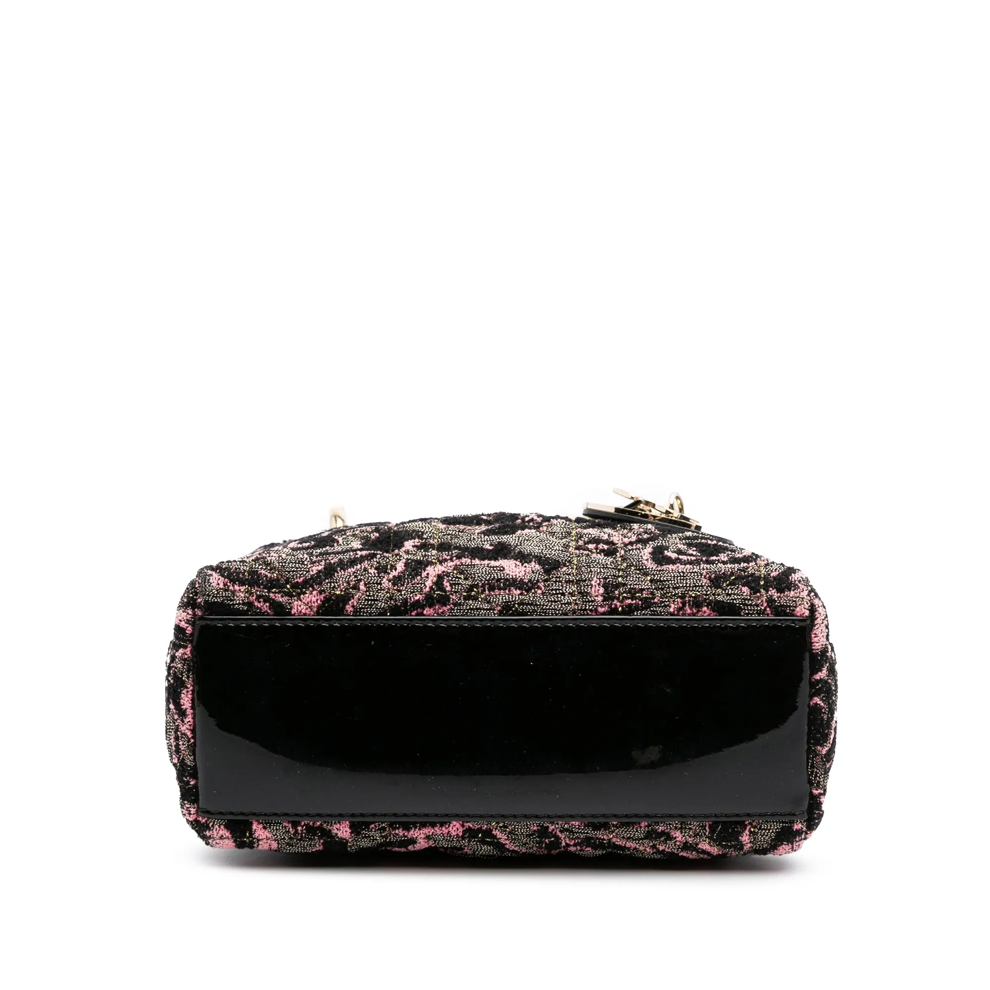 Mini Tweed Rose Embroidered Lady Dior