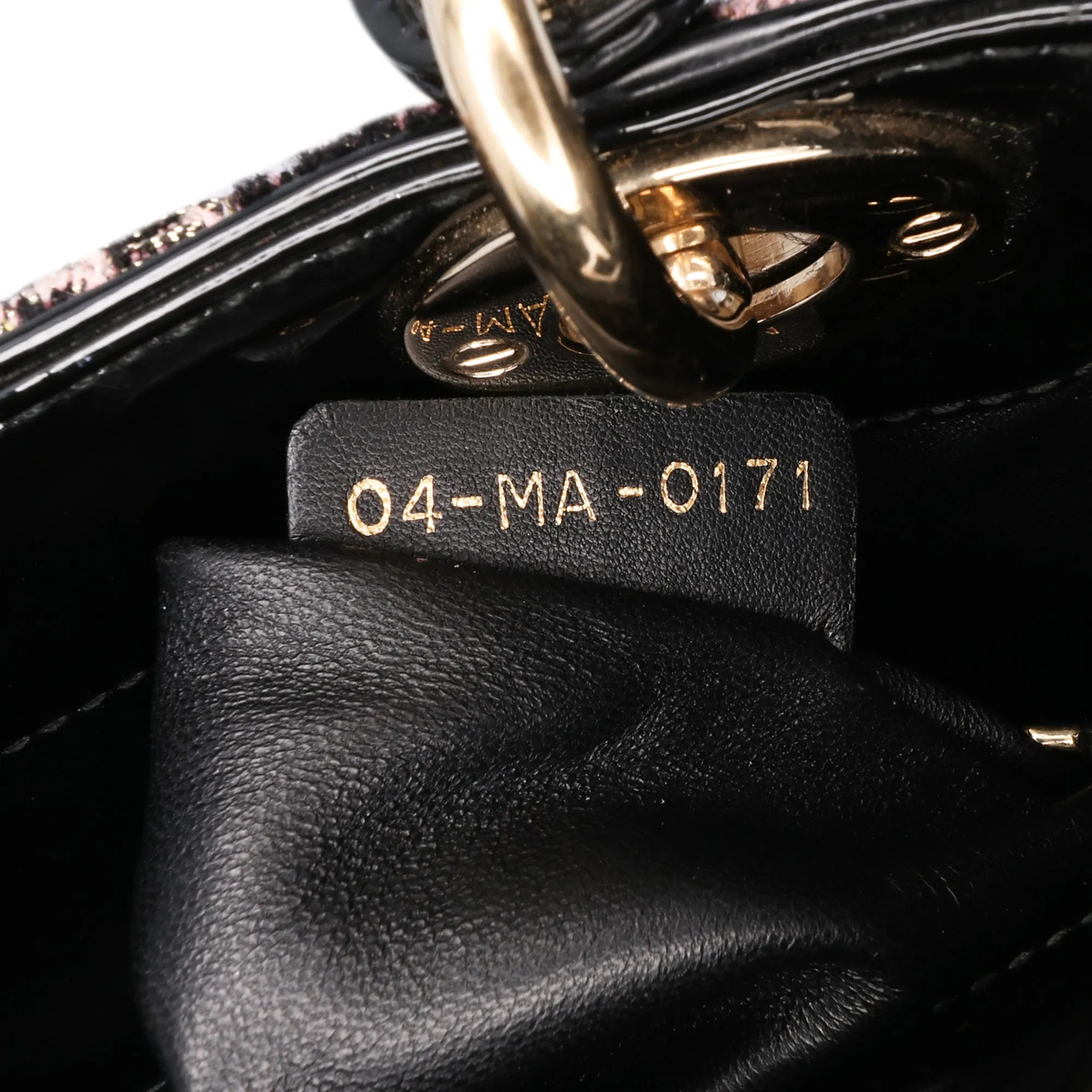 Mini Tweed Rose Embroidered Lady Dior