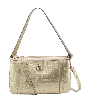 Misty Metallic Shine Leather Crossbody - Made in Italy [MVS8868]