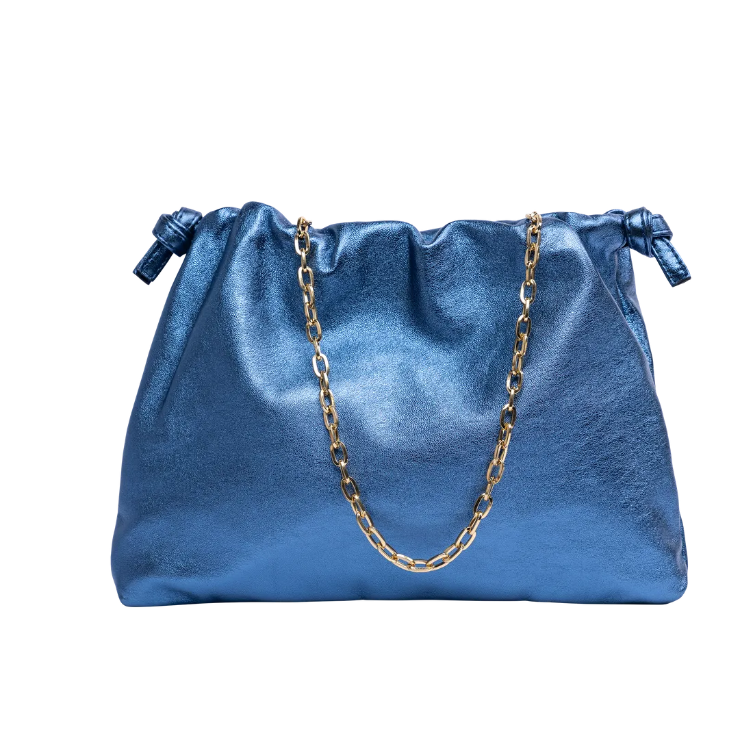 Monica Clutch in Metallic Navy