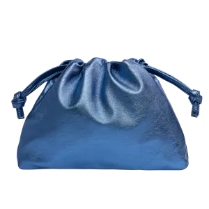 Monica Clutch in Metallic Navy