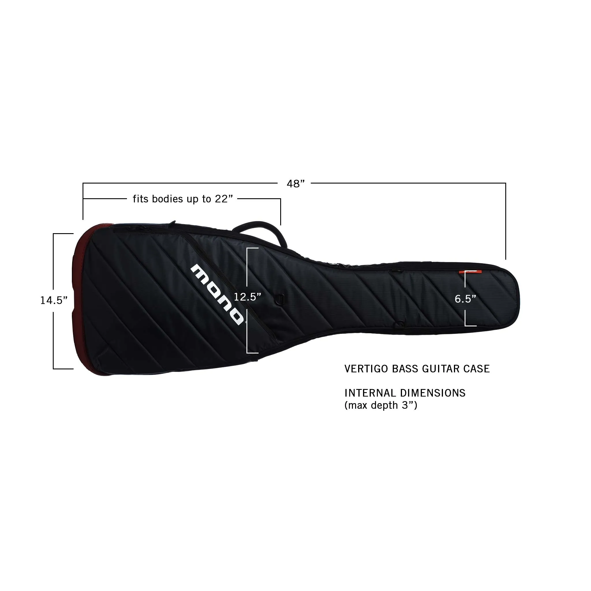 MONO Vertigo Bass Guitar Case, Grey