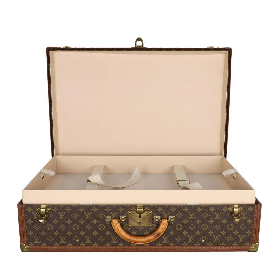 Monogram Alzer 75 Hard Case Trunk Weekend Travel Bag (Authentic Pre-Owned)
