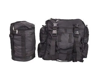 MOTORCYCLE LARGE COWHIDE LEATHER SISSY T BAR BAG TRAVEL PLAIN LUGGAGE NEW