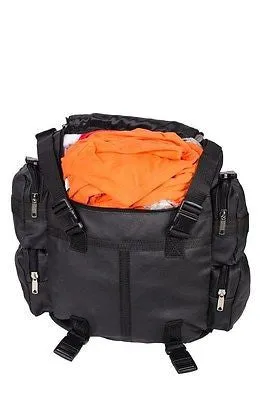 MOTORCYCLE LARGE COWHIDE LEATHER SISSY T BAR BAG TRAVEL PLAIN LUGGAGE NEW
