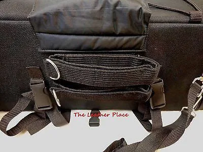 MOTORCYCLE LARGE NYLON RACK SISSY T BAR BAG TRAVEL PLAIN LUGGAGE NEW BLACK