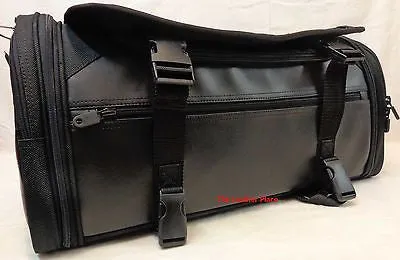 MOTORCYCLE LARGE NYLON RACK SISSY T BAR BAG TRAVEL PLAIN LUGGAGE NEW BLACK