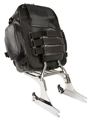 MOTORCYCLE LEATHER SISSY T BAR BAG TRAVEL LUGGAGE WITH BOTTLE NEW WITH TAG