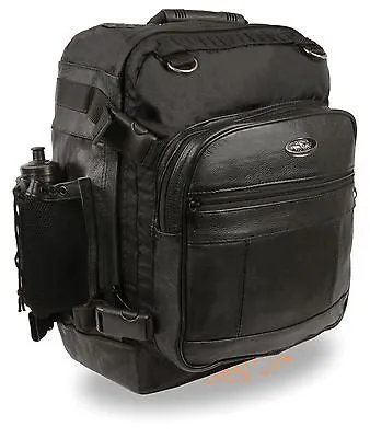 MOTORCYCLE LEATHER SISSY T BAR BAG TRAVEL LUGGAGE WITH BOTTLE NEW WITH TAG