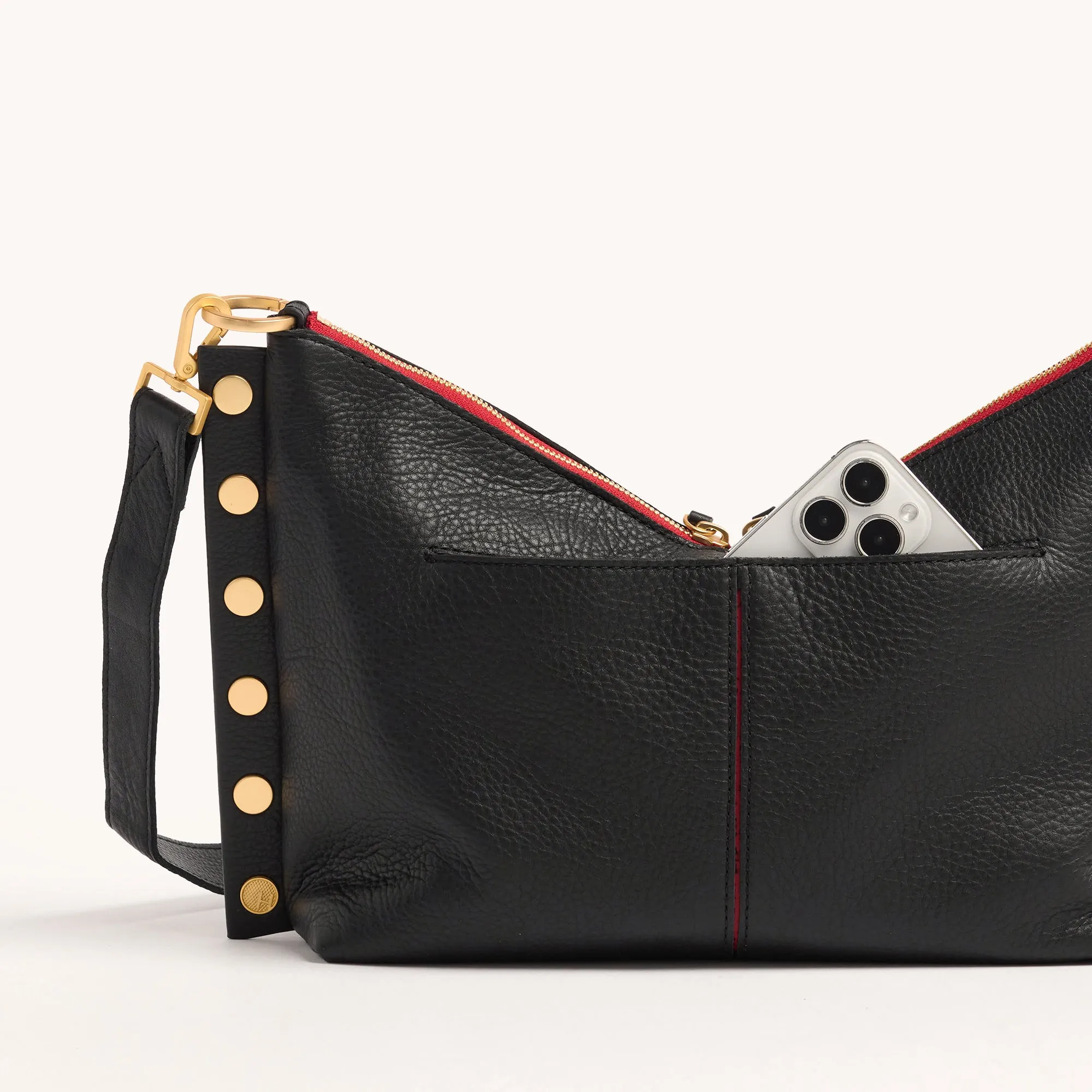 Mr. G | Black/Brushed Gold Red Zip | Med