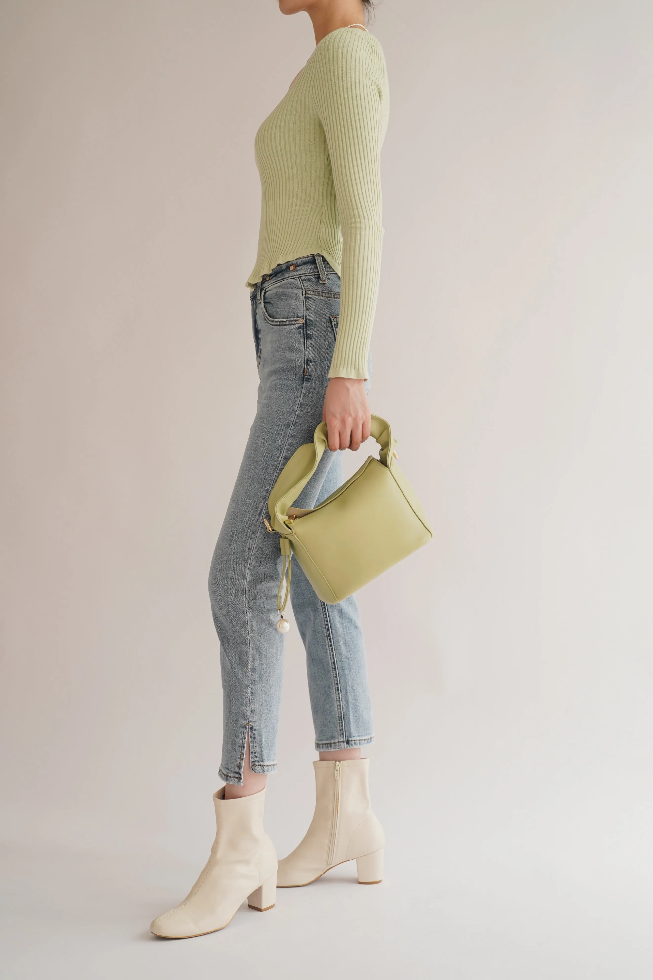 Myla Leather Tote - Green