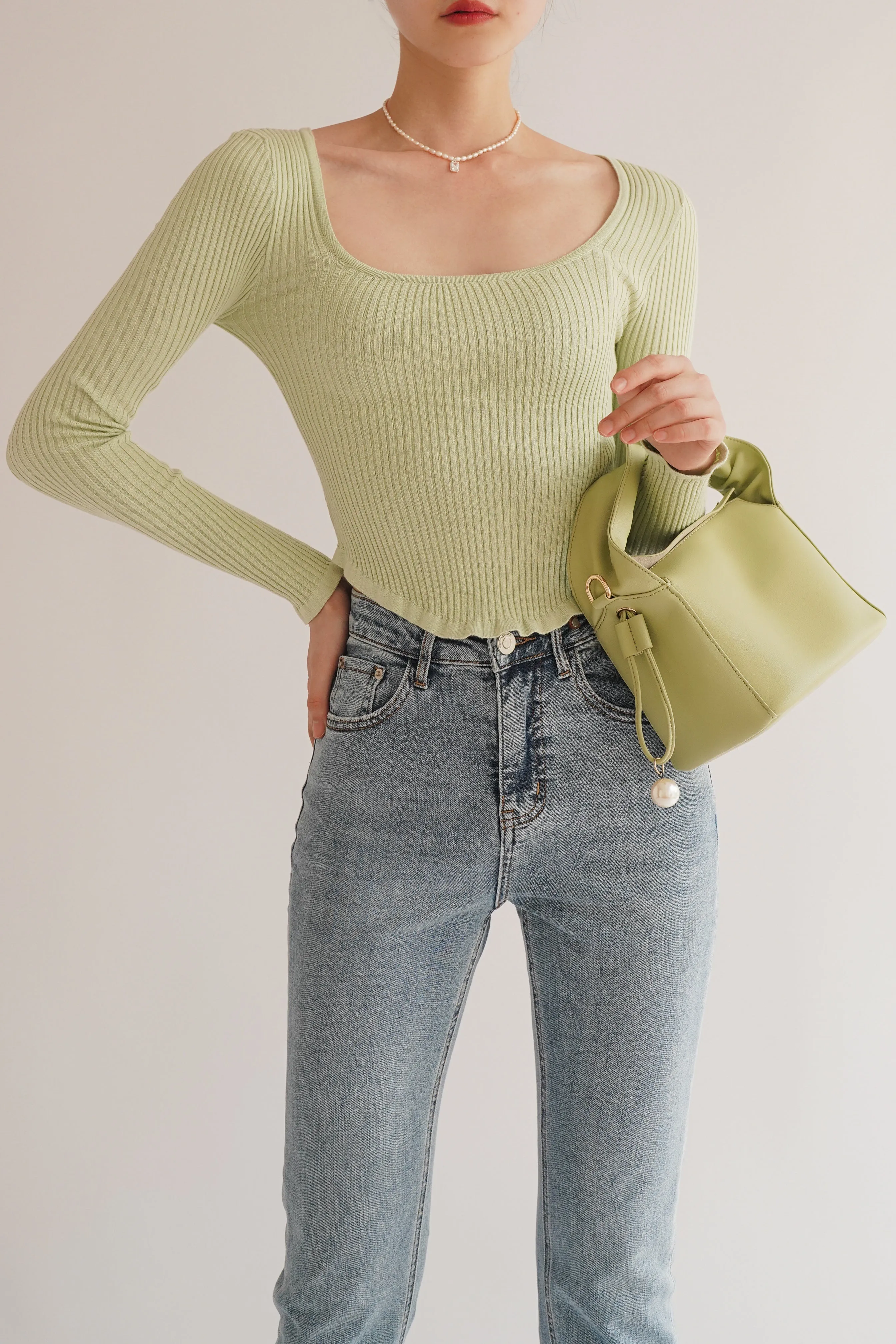 Myla Leather Tote - Green