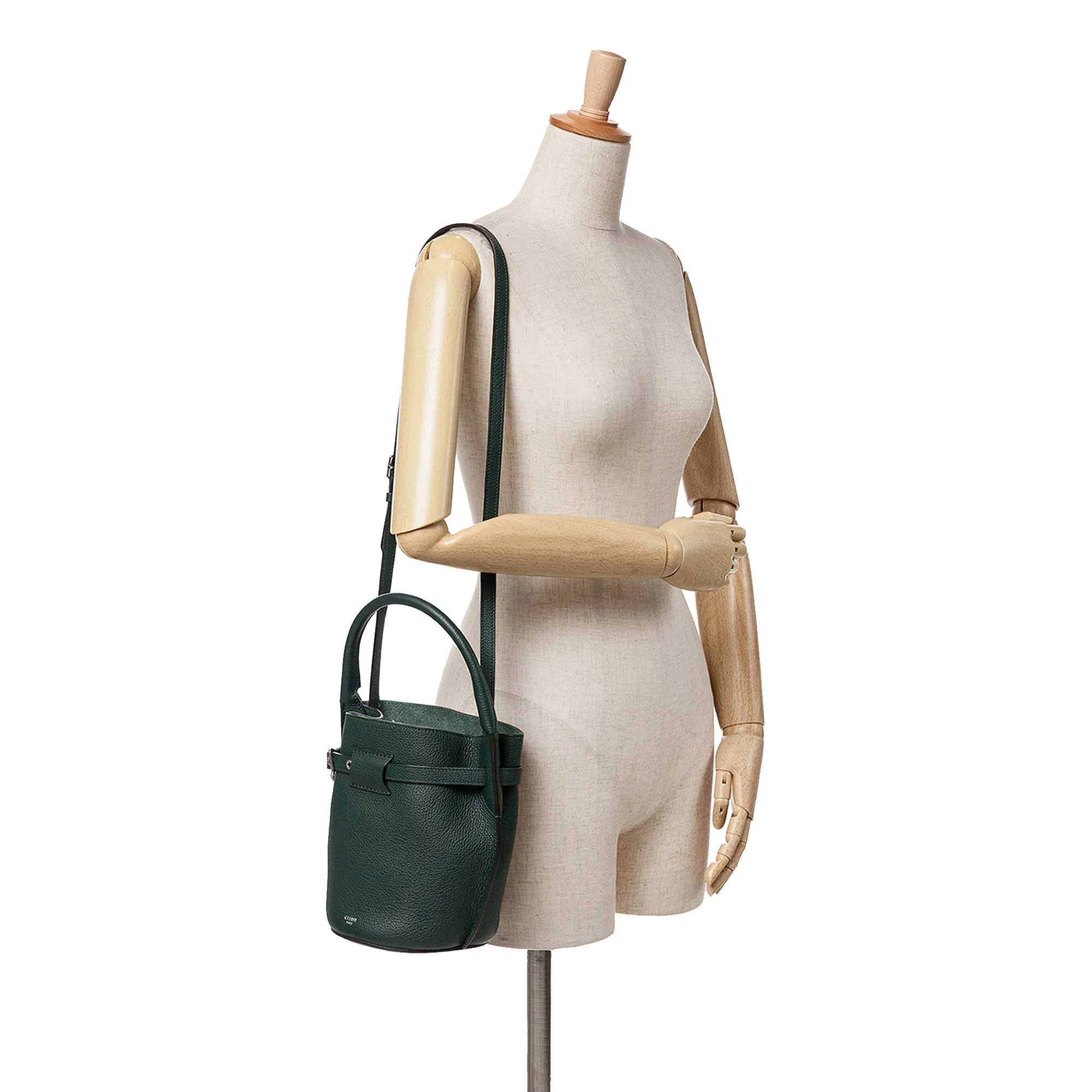 Nano Leather Big Bucket Bag