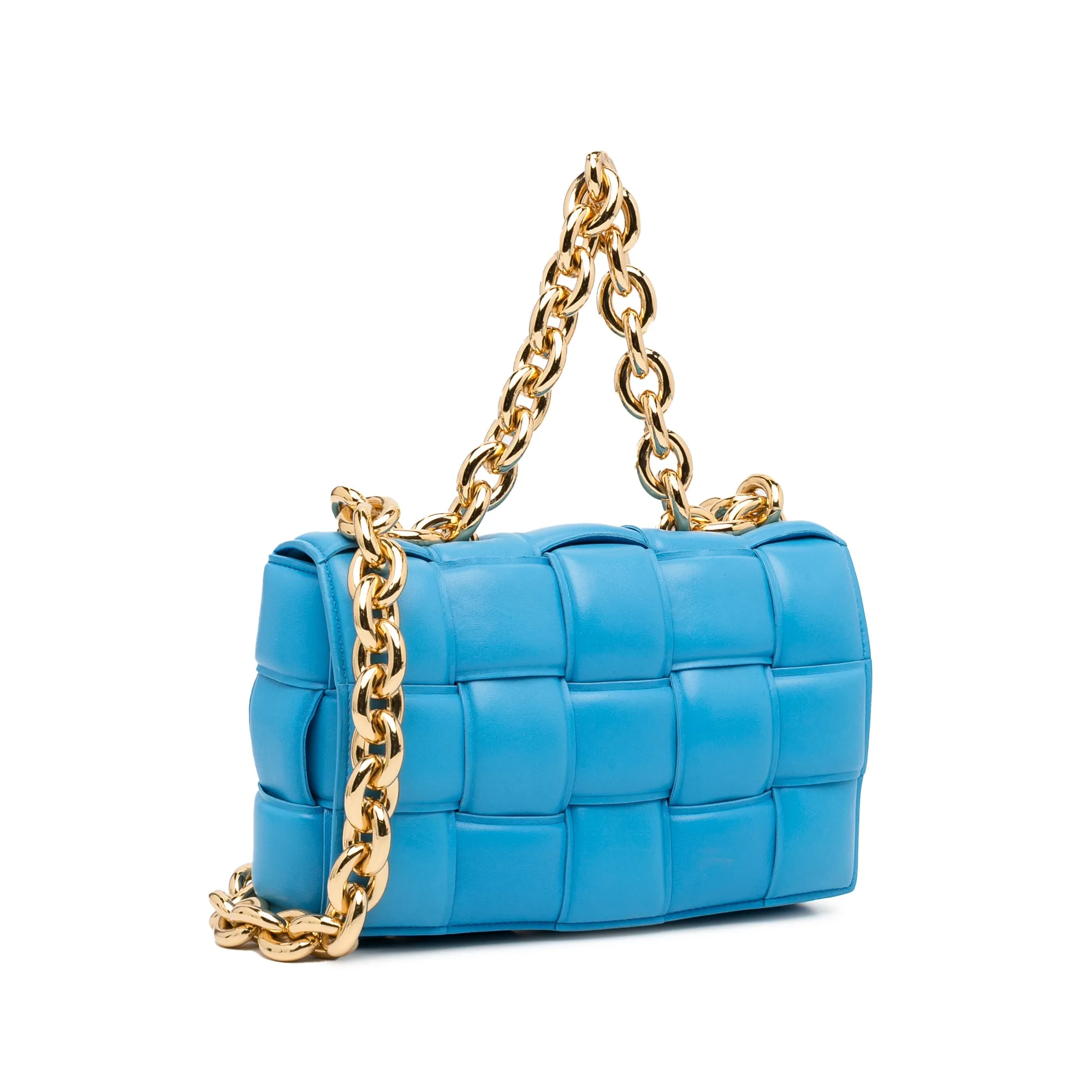 Nappa Intrecciato Padded Chain Cassette Satchel