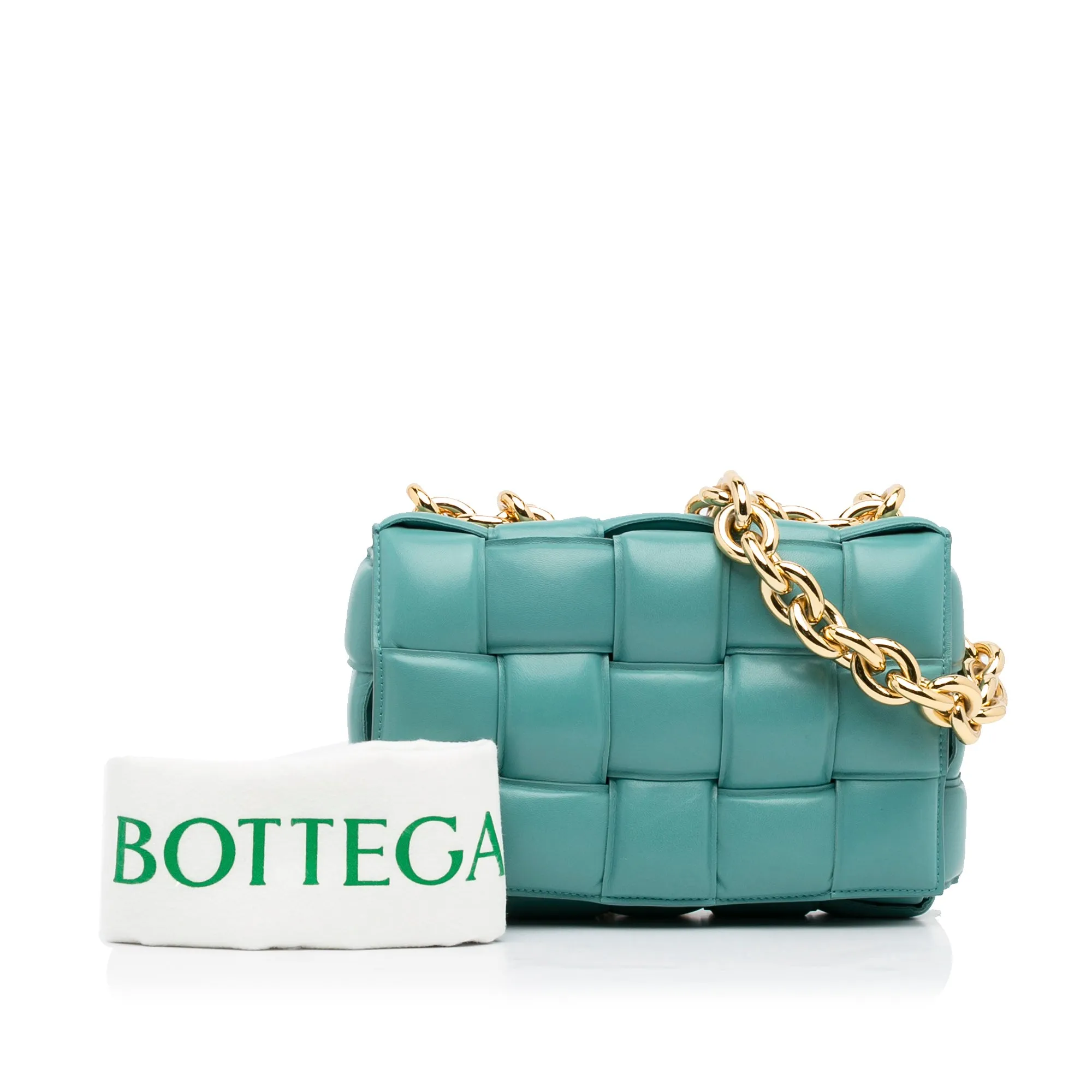 Nappa Intrecciato Padded Chain Cassette Satchel