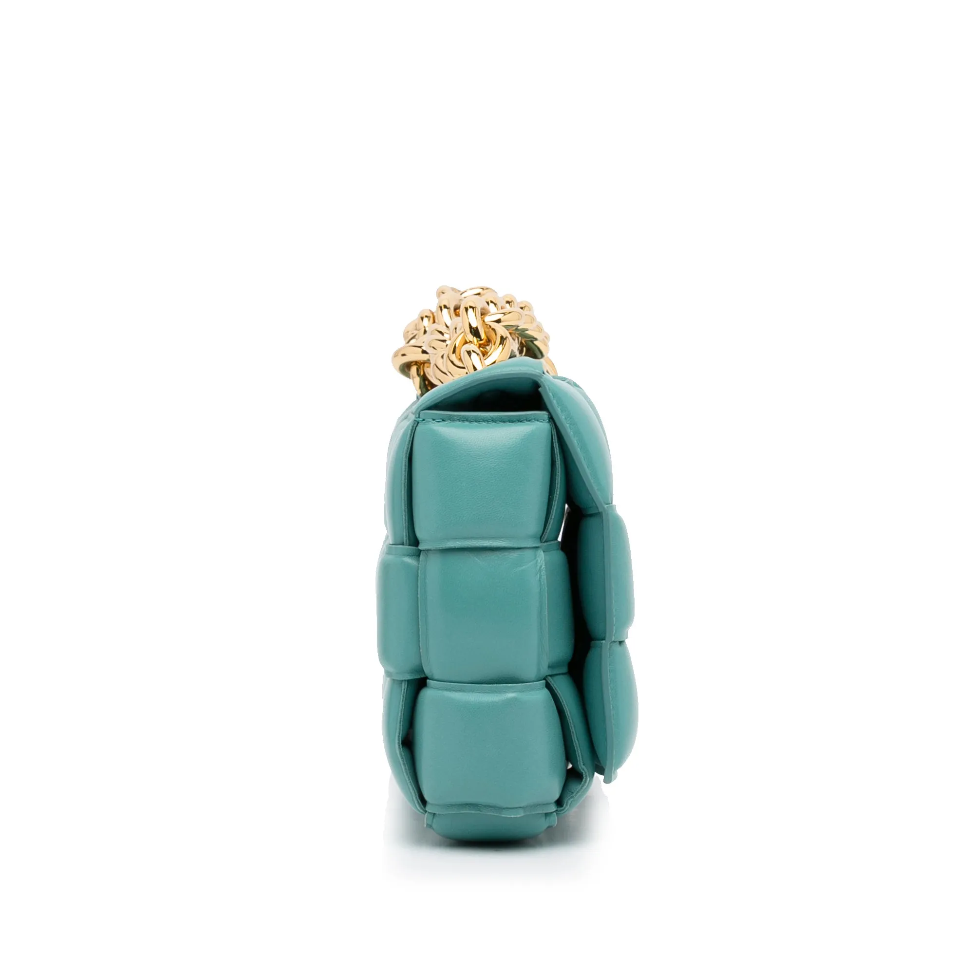 Nappa Intrecciato Padded Chain Cassette Satchel