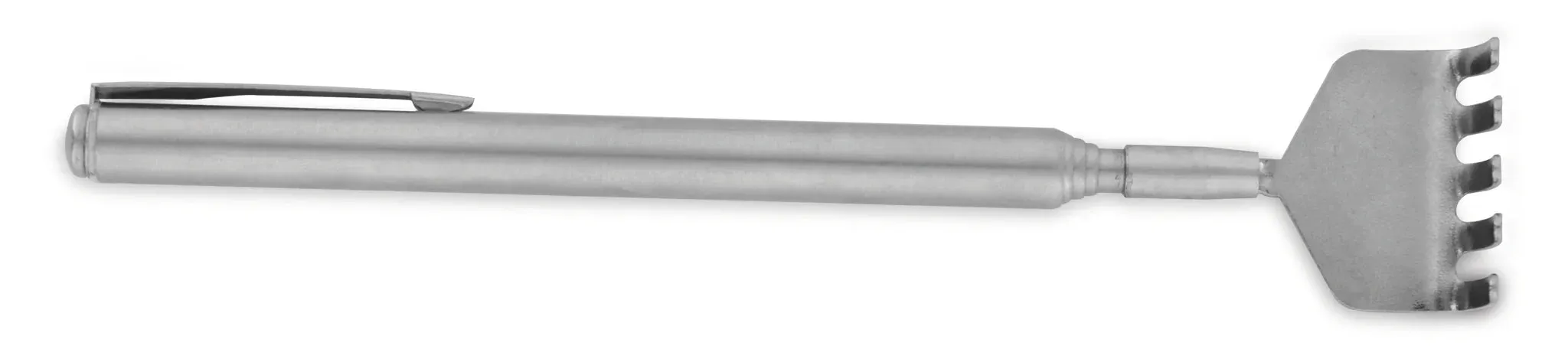 NEW Bios Living Extendable Back Scratcher, Stainless steel and aluminum construction, 5 prongs for maximum itchy relief, Pen clip included for easy carrying