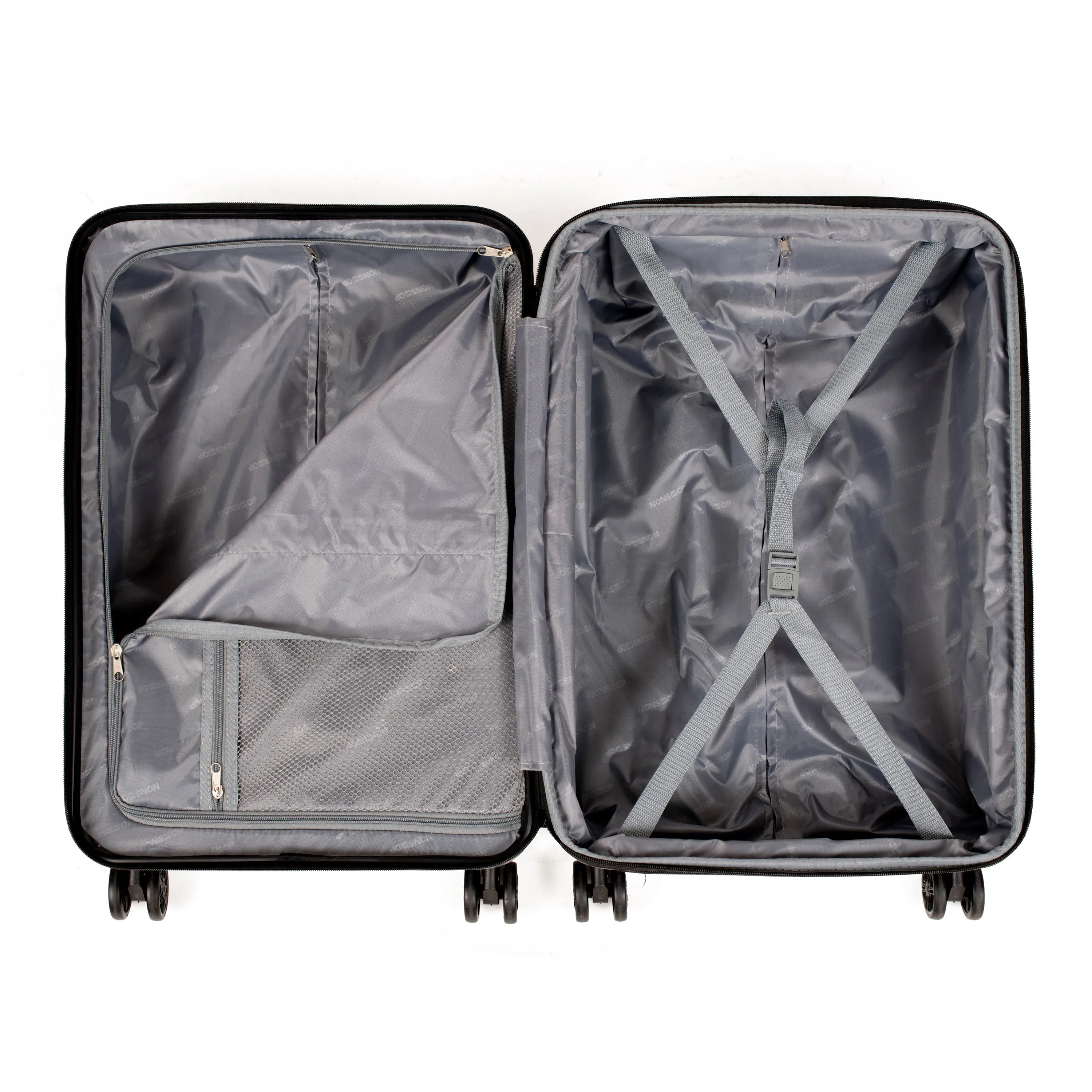NEW YORK 3 Piece Set (20"/24"/28") 4-Wheel Luggage Set   PowerBank & 2 packing cubes