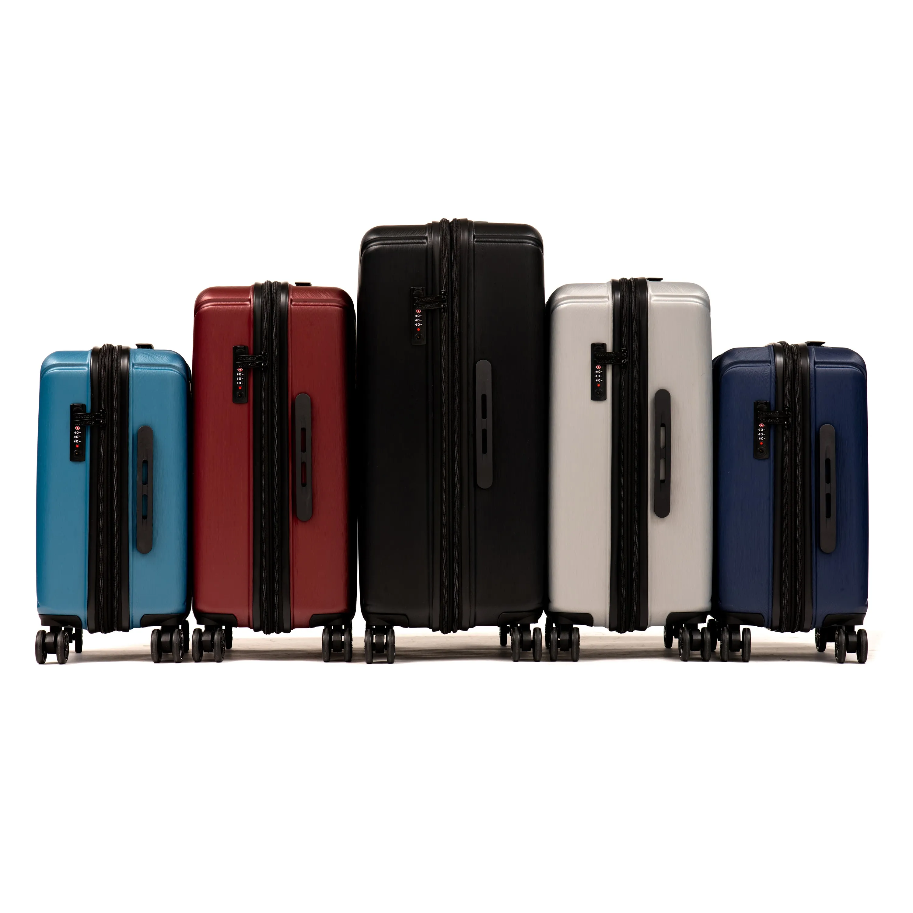 NEW YORK 3 Piece Set (20"/24"/28") 4-Wheel Luggage Set   PowerBank & 2 packing cubes