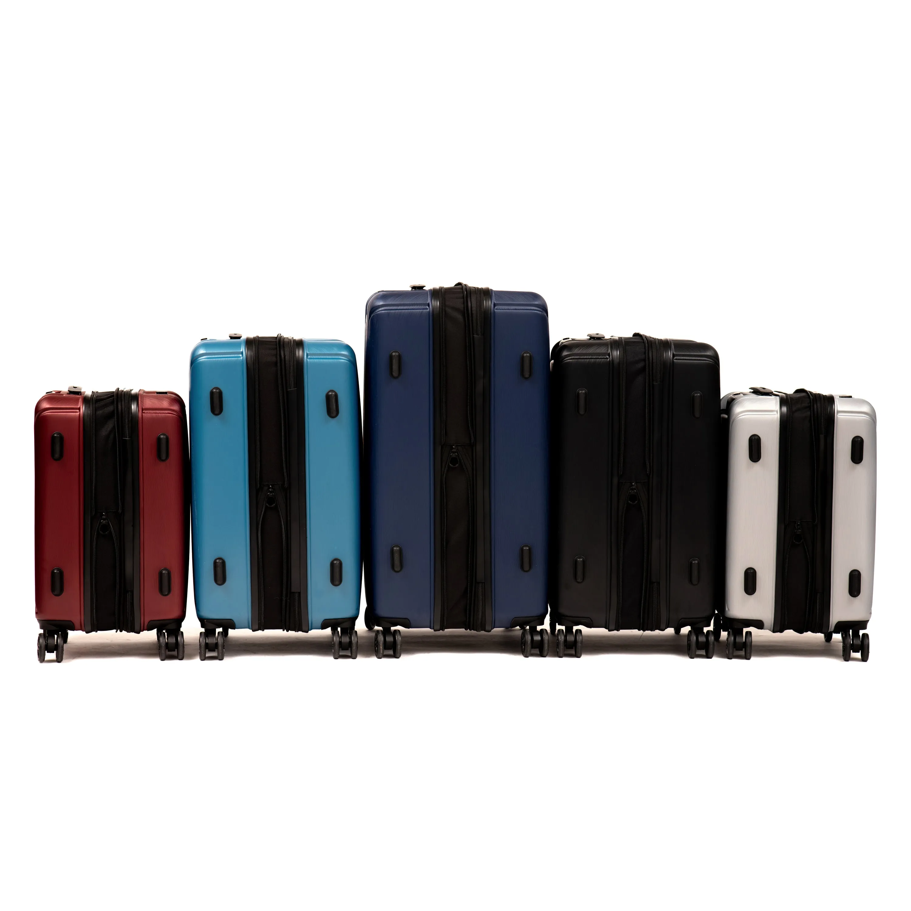 NEW YORK 3 Piece Set (20"/24"/28") 4-Wheel Luggage Set   PowerBank & 2 packing cubes
