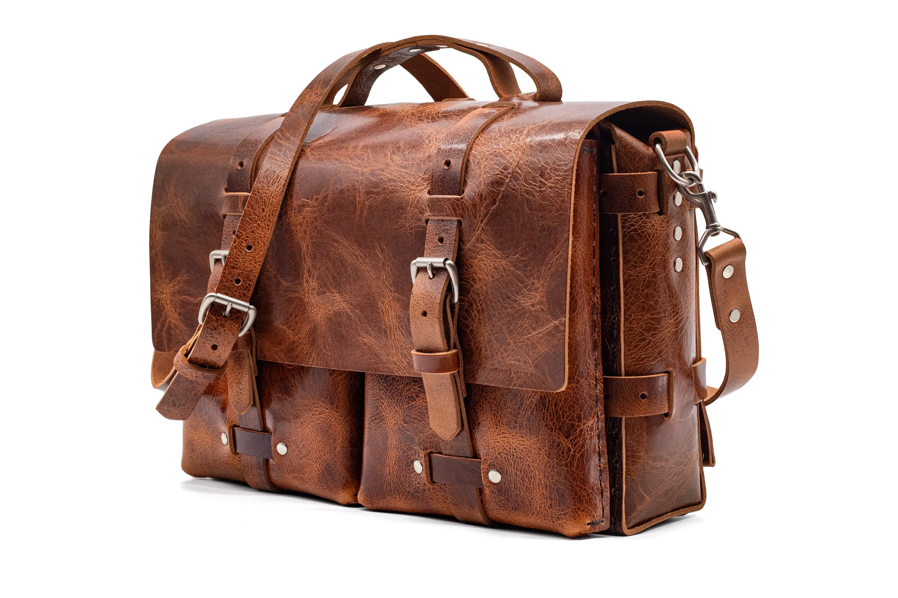 No. 4316 - Bohemian Leather Satchel