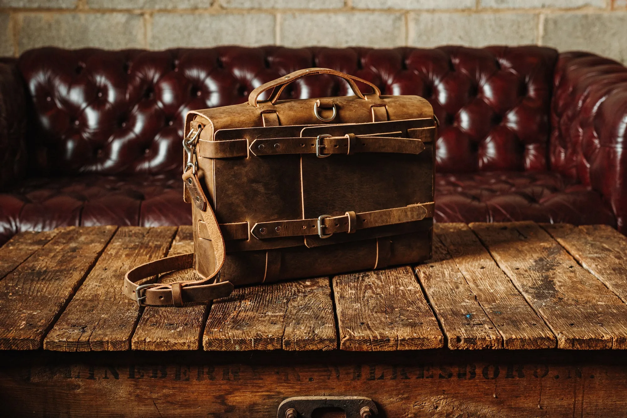 No. 4316 - Bohemian Leather Satchel